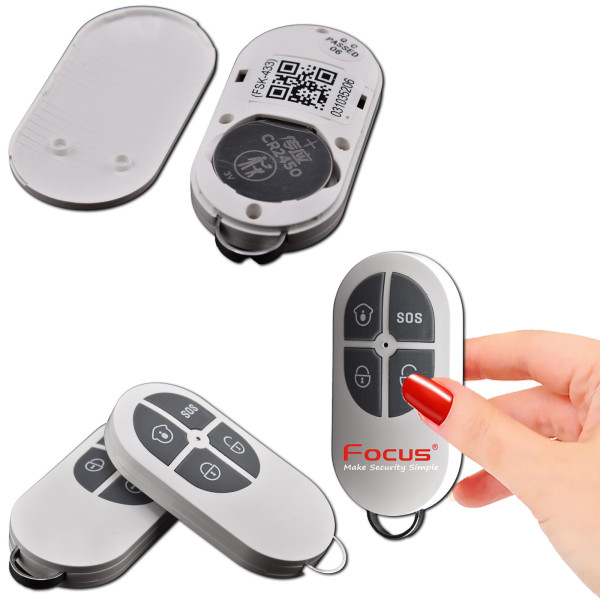 Télécommande PB422RF Meian pour activer ou désactiver l’alarme sans fil