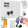 Alarme sans abonnement 868 MHz avec centrale et accessoires sécurité Meian