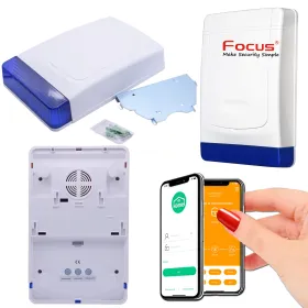 Sirène d'Extérieure MD-325R sur batterie avec flash - Alarme Système de Sécurité