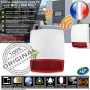 Gros plan sur la lentille rouge de la MD327R, compatible iProtect, Evolution RCT/GSM, GSM, IP-1, RCT, IP2, ST-V, JOD-1.