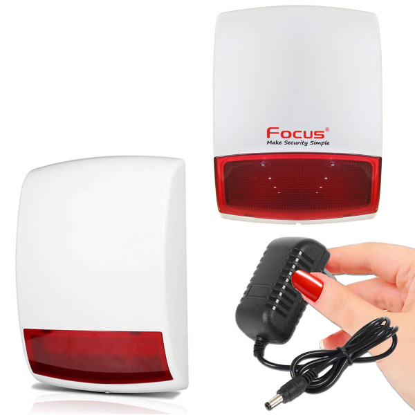 Sirène extérieure MD-327R Meian 868 MHz avec flash LED et puissante alerte sonore