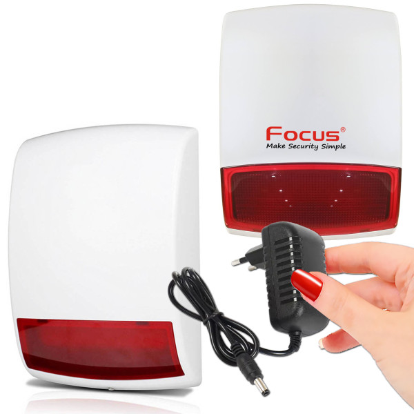 Sirène d'Extérieure MD-327R installée sur façade pour sécurité maison renforcée