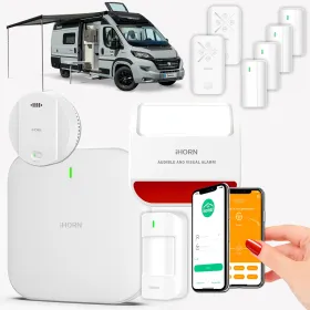 Centrale d'Alarme 4G Van Fourgon Aménagé - Système de Sécurité Connecté pour Camping Car