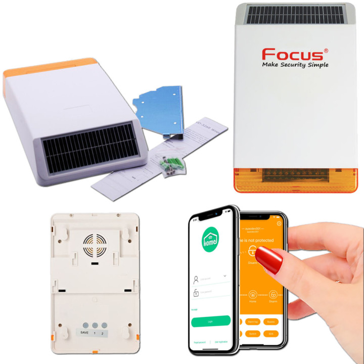 Sirène extérieure MD-326R compatible avec l'Alarme Protectoris avec flash LED