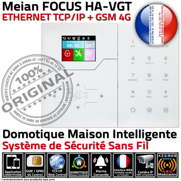 Centrale d'Alarme Wi-Fi avec application Android iOS et connexion 4G rapide
